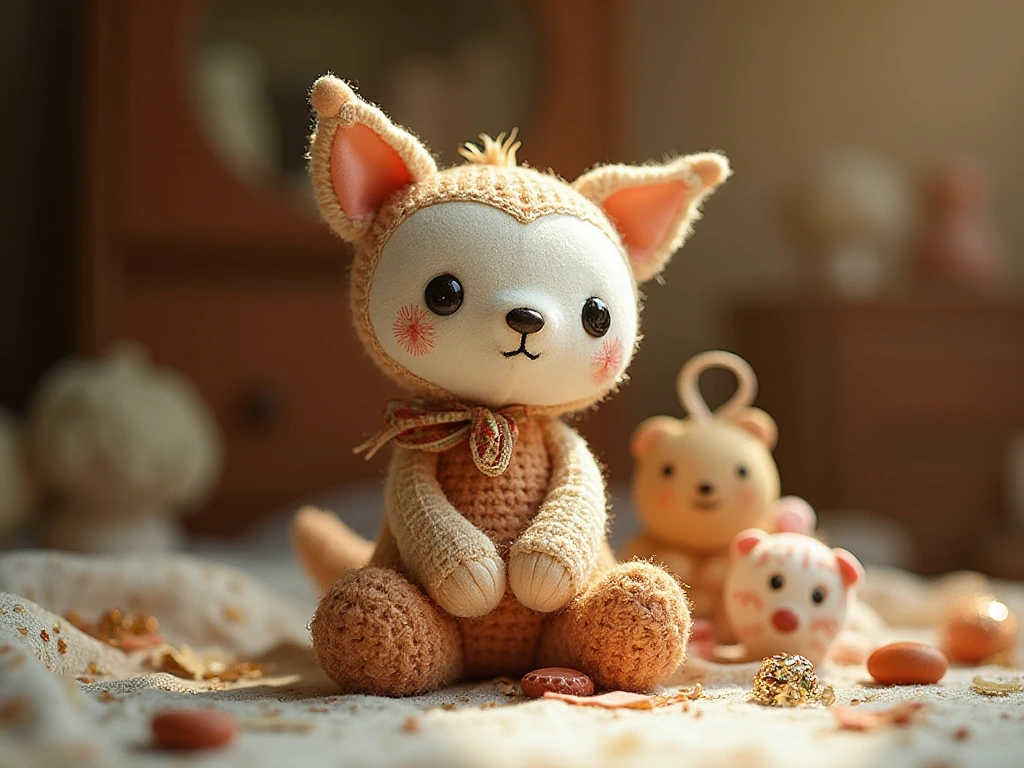 Handmade wooden decorative set